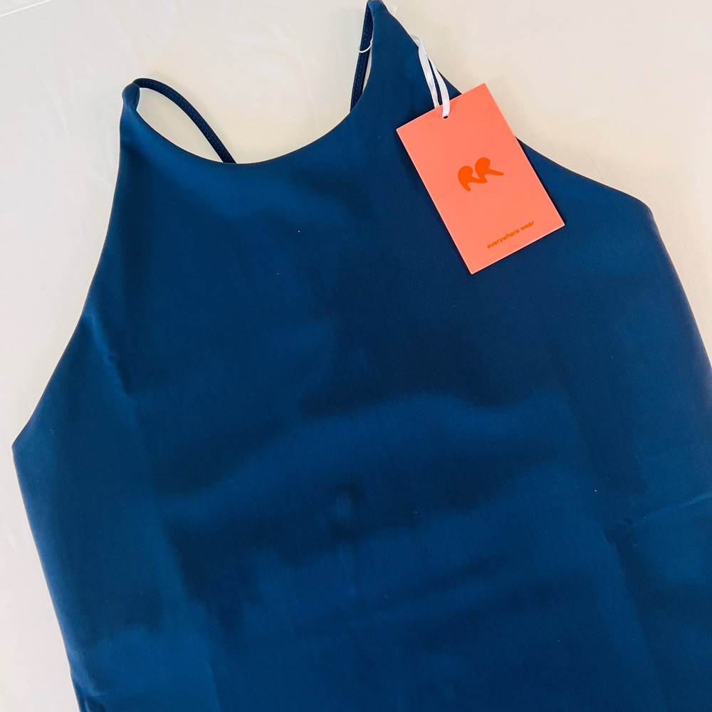 Rec Room Everywhere Wear Navy Blue Halter T-Back Sheath‎ Dress Size Medium NWT